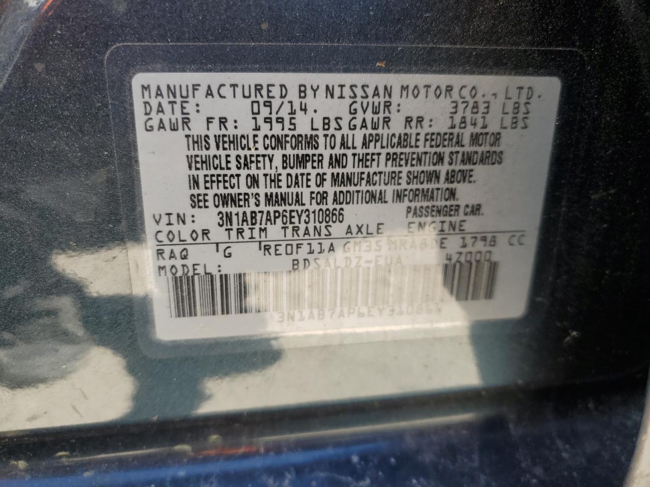 2014 NISSAN SENTRA