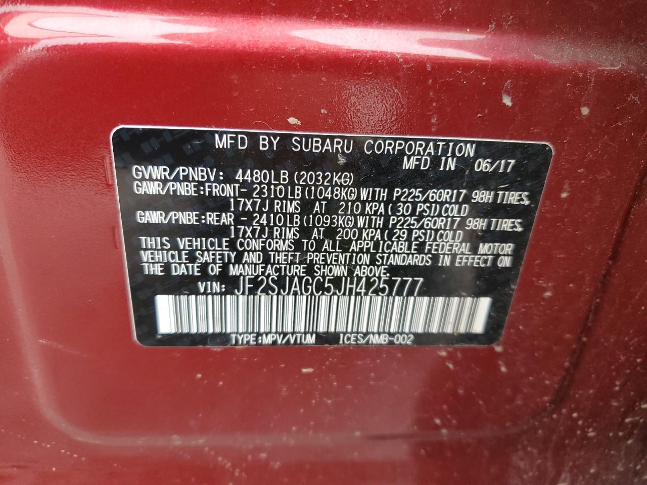 2018 SUBARU FORESTER