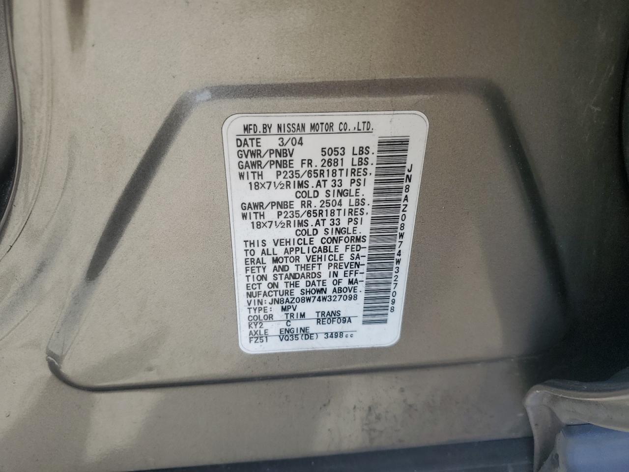 2004 NISSAN MURANO