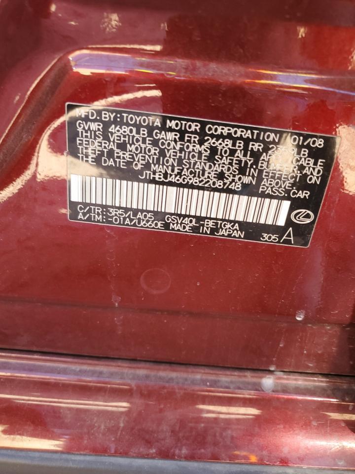 2008 LEXUS ES 350
