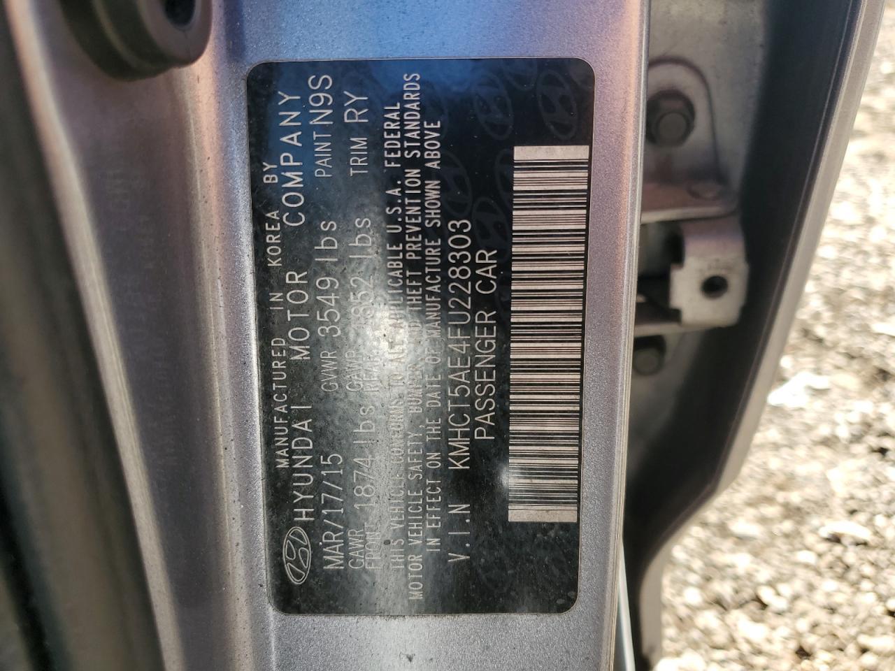 2015 HYUNDAI ACCENT