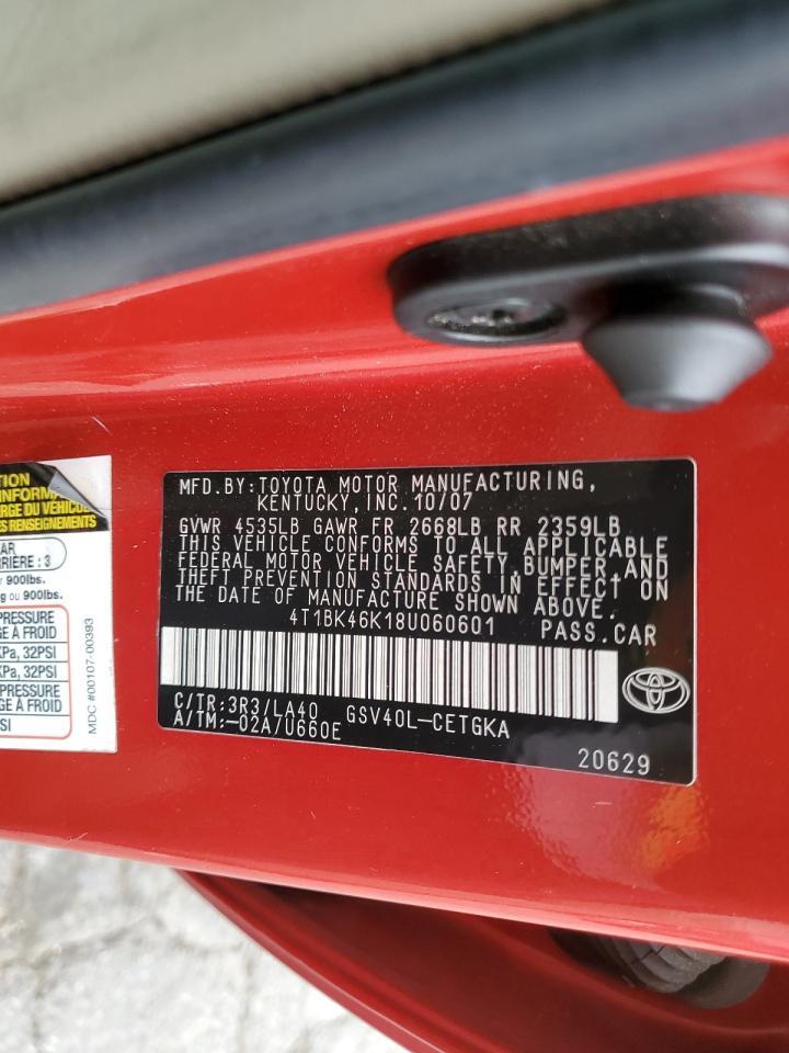 2008 TOYOTA CAMRY