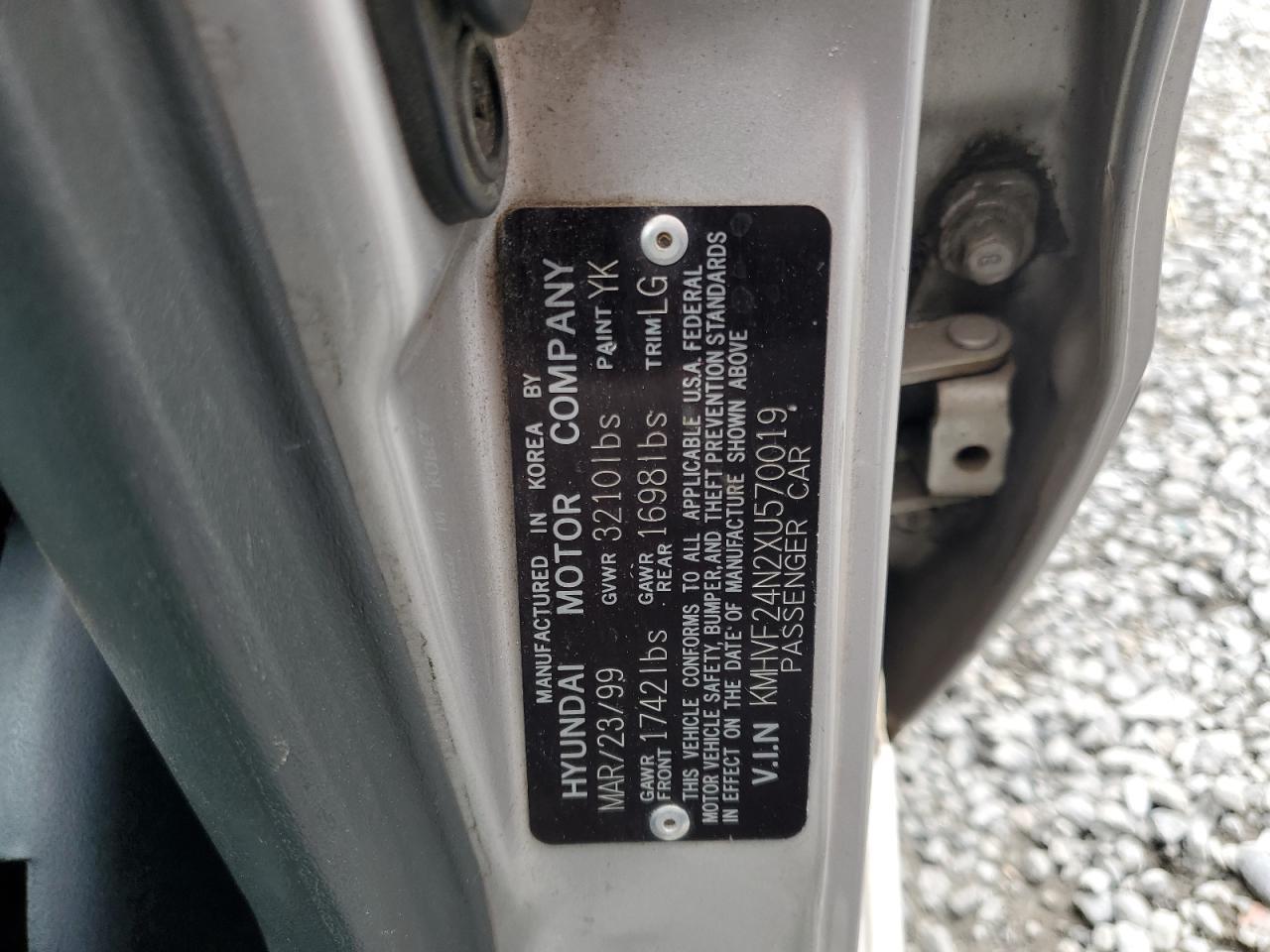 1999 HYUNDAI ACCENT