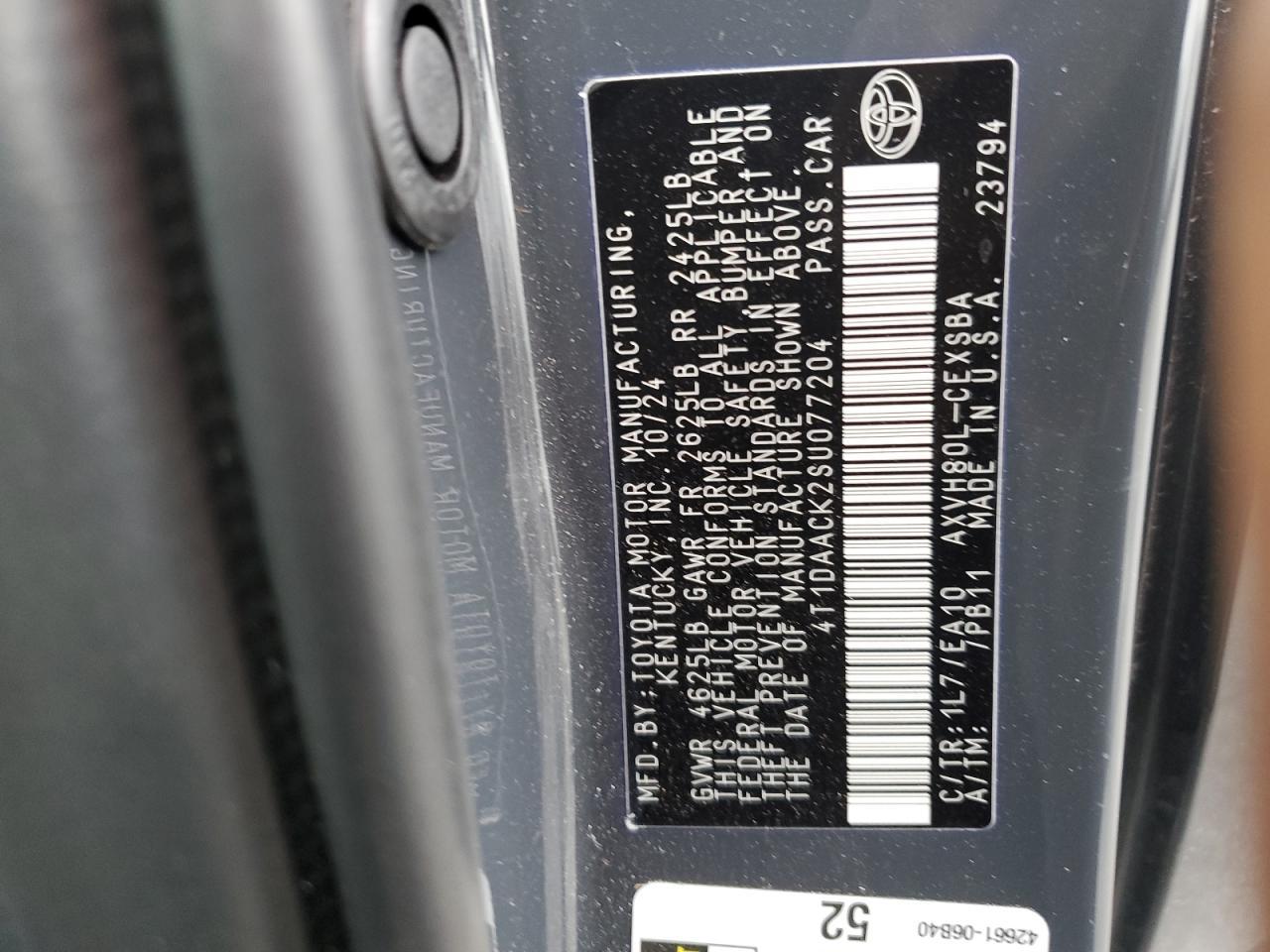 2025 TOYOTA CAMRY