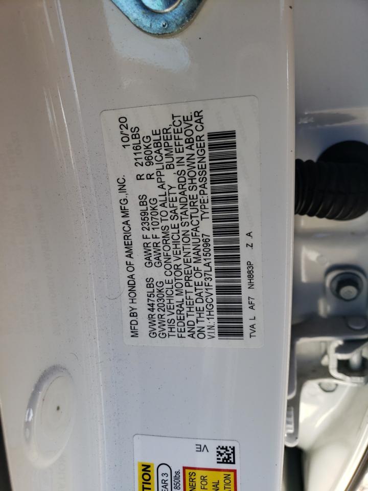 2020 HONDA ACCORD