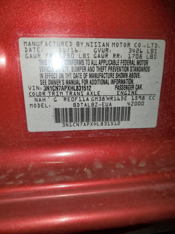 2017 NISSAN VERSA