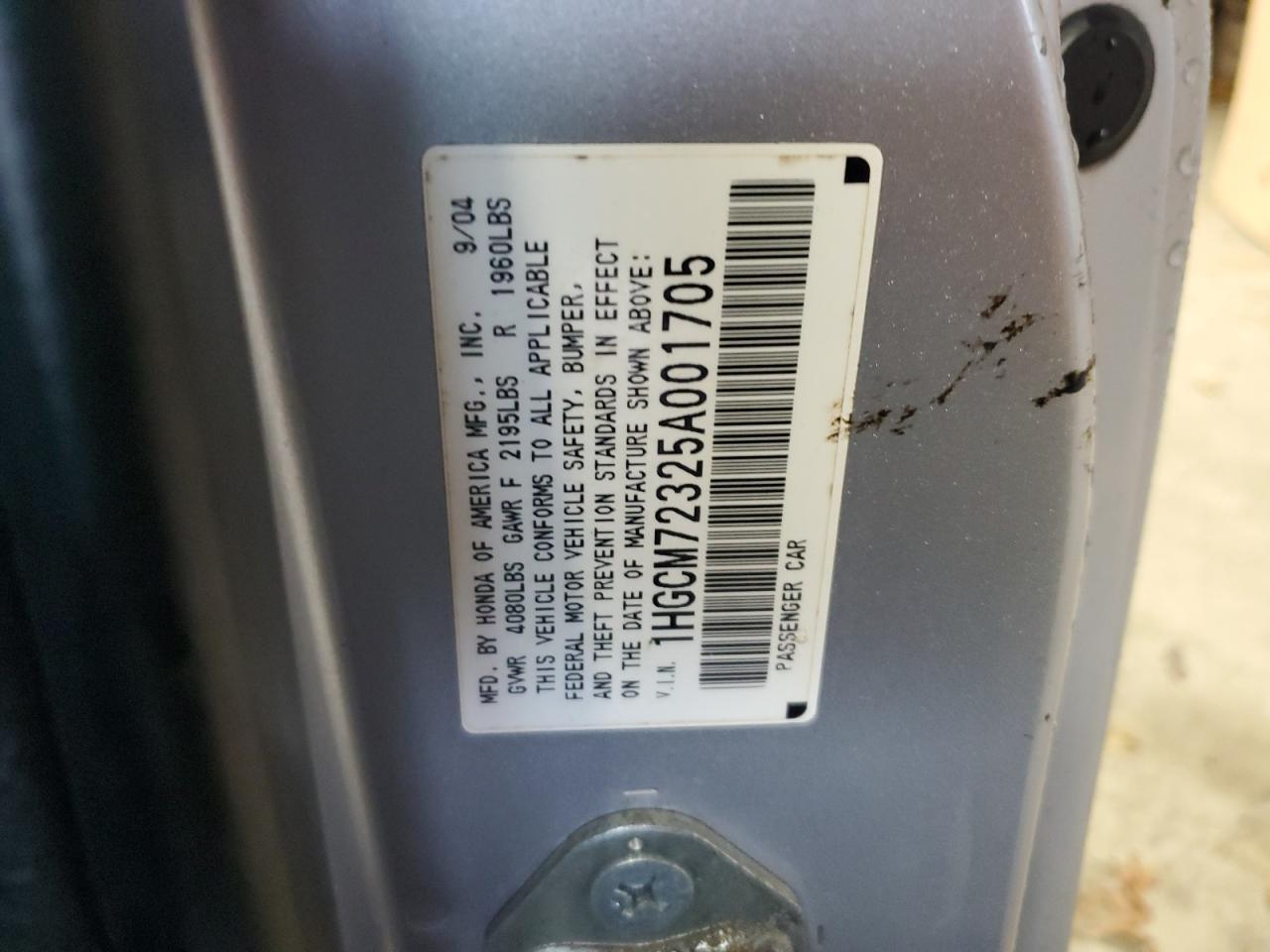 2005 HONDA ACCORD
