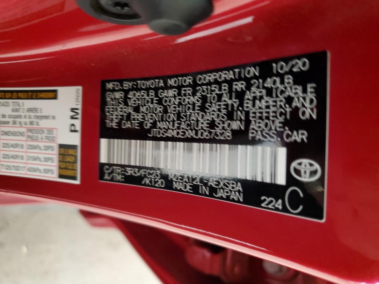 2021 TOYOTA COROLLA