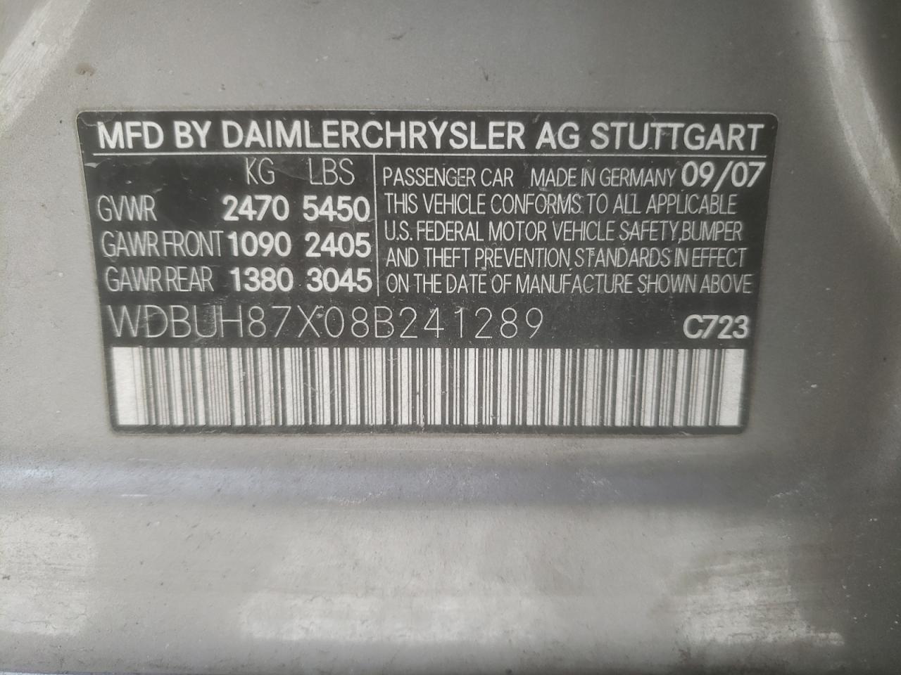 2008 MERCEDES-BENZ E-Class