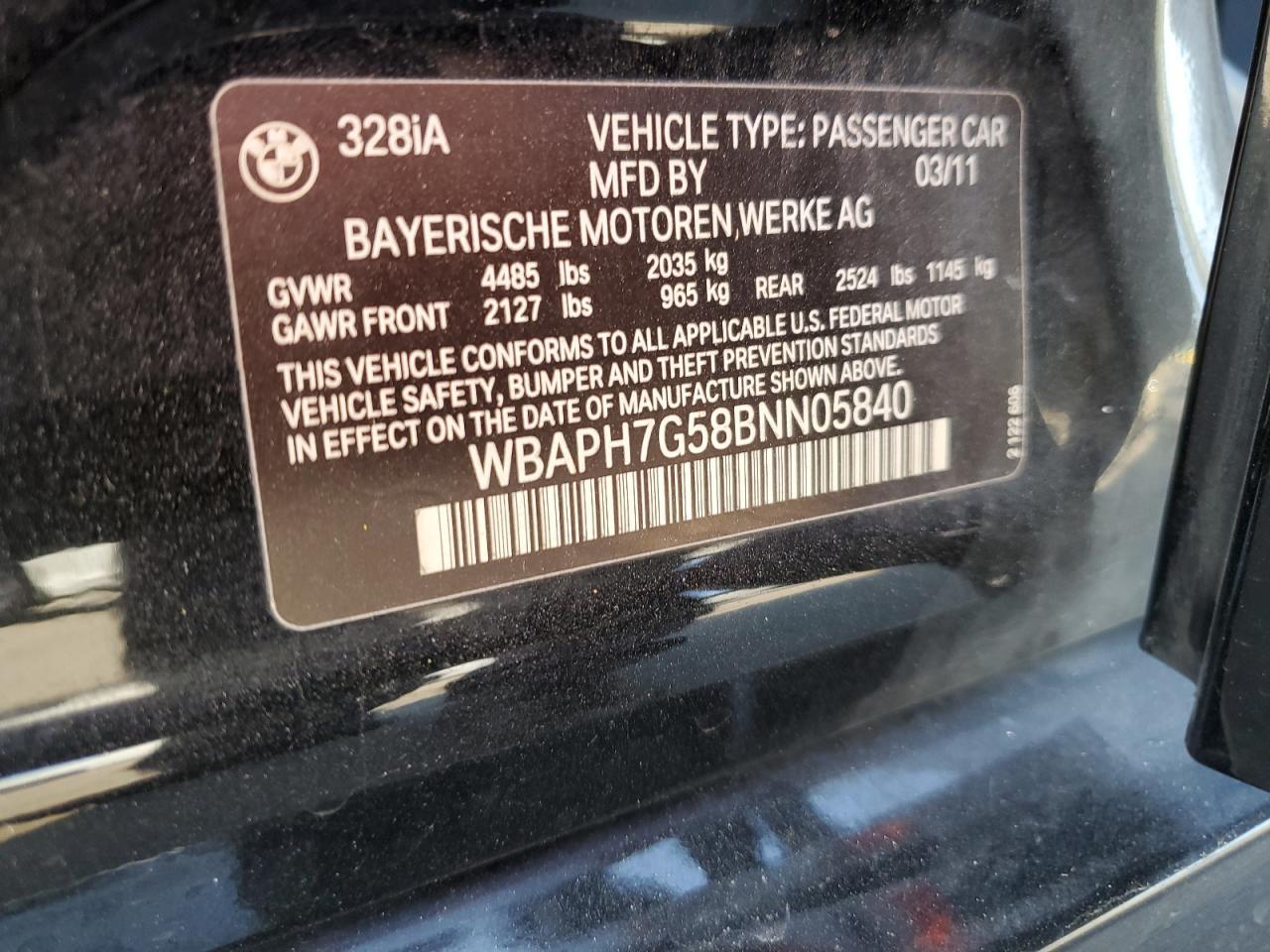 2011 BMW 3 SERIES