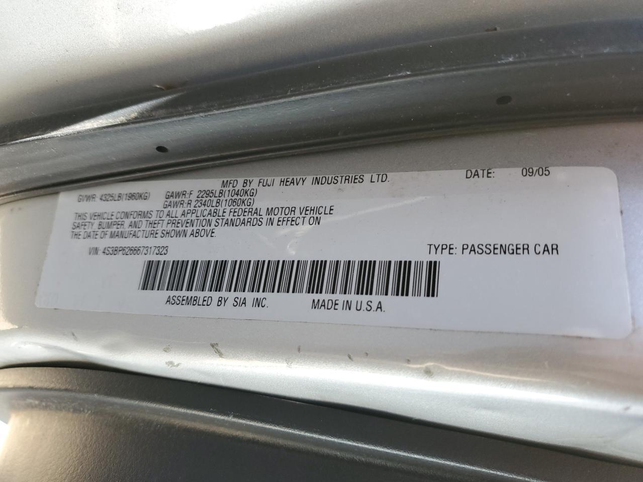 2006 SUBARU Legacy