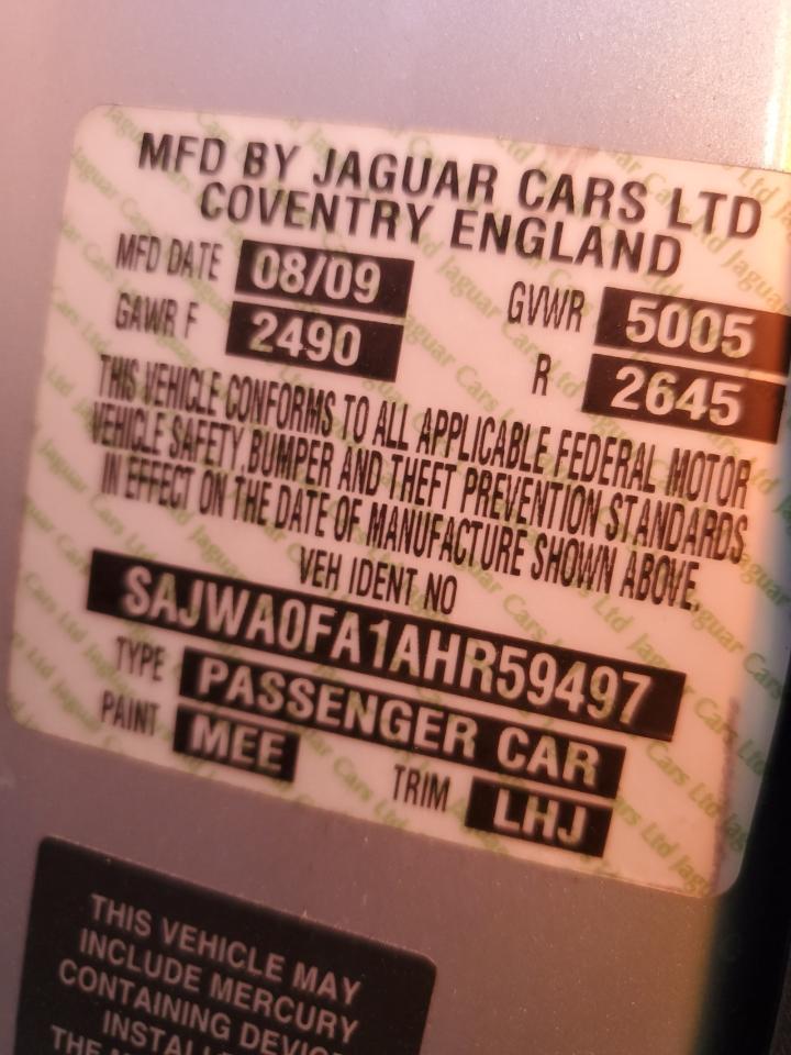 2010 JAGUAR XF