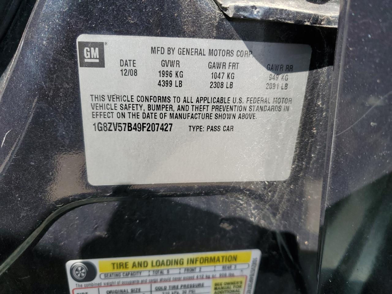 2009 SATURN Aura