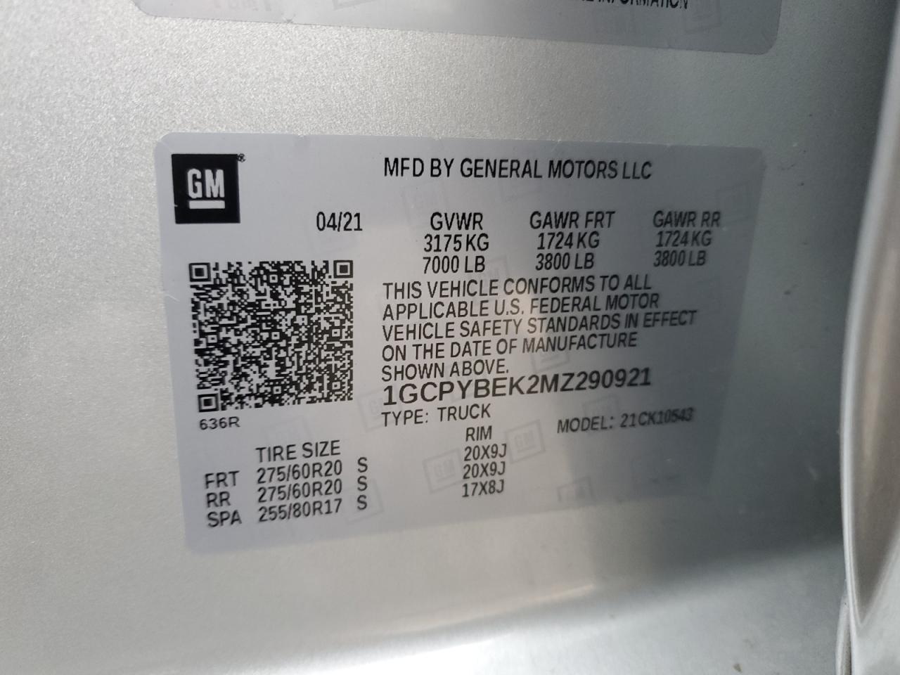 2021 CHEVROLET Silverado