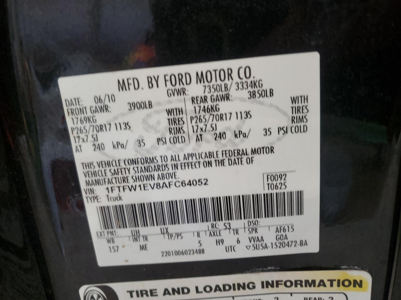 2010 FORD F-150