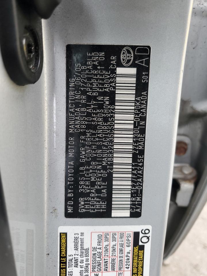 2005 TOYOTA COROLLA