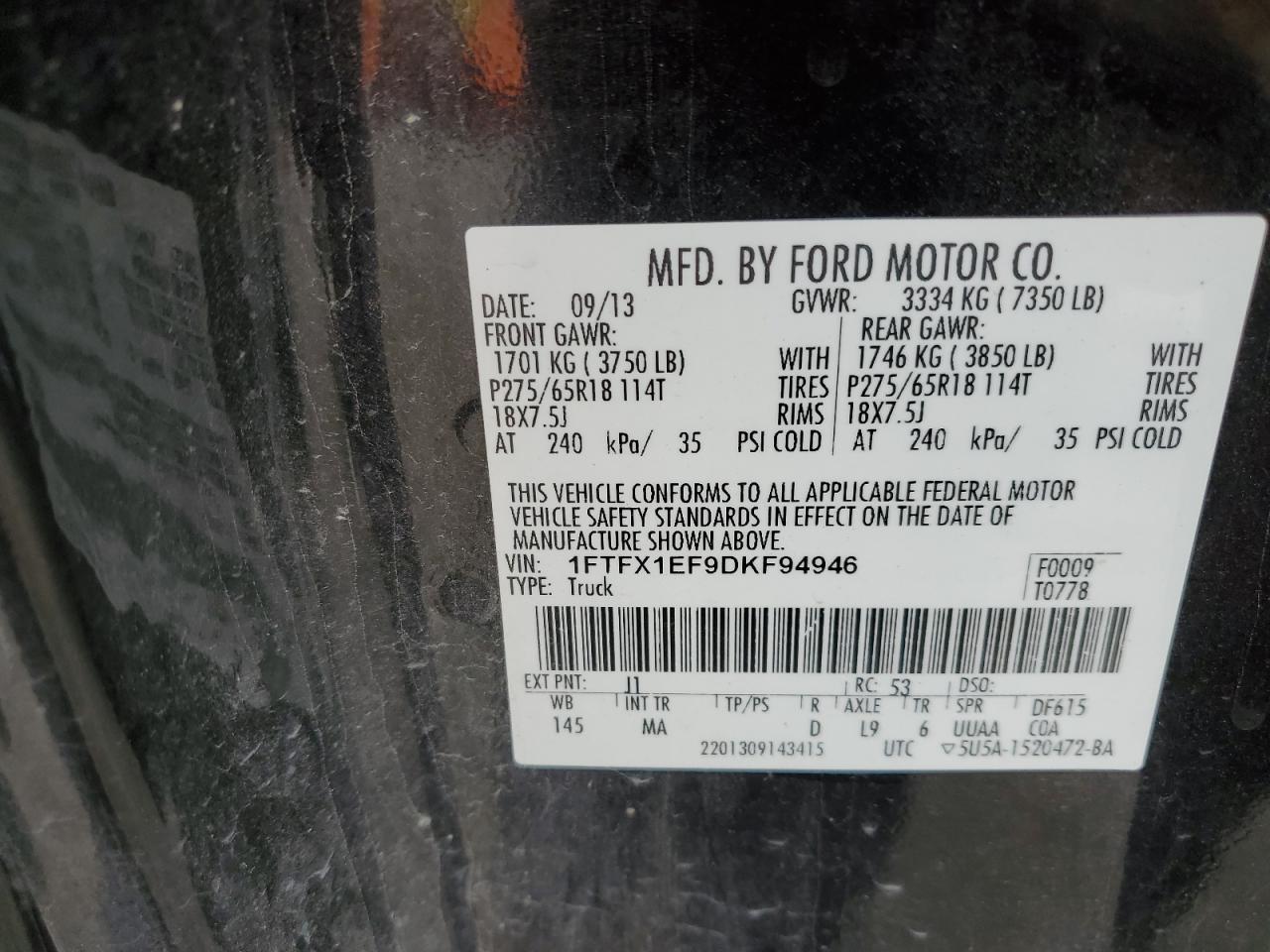 2013 FORD F-150