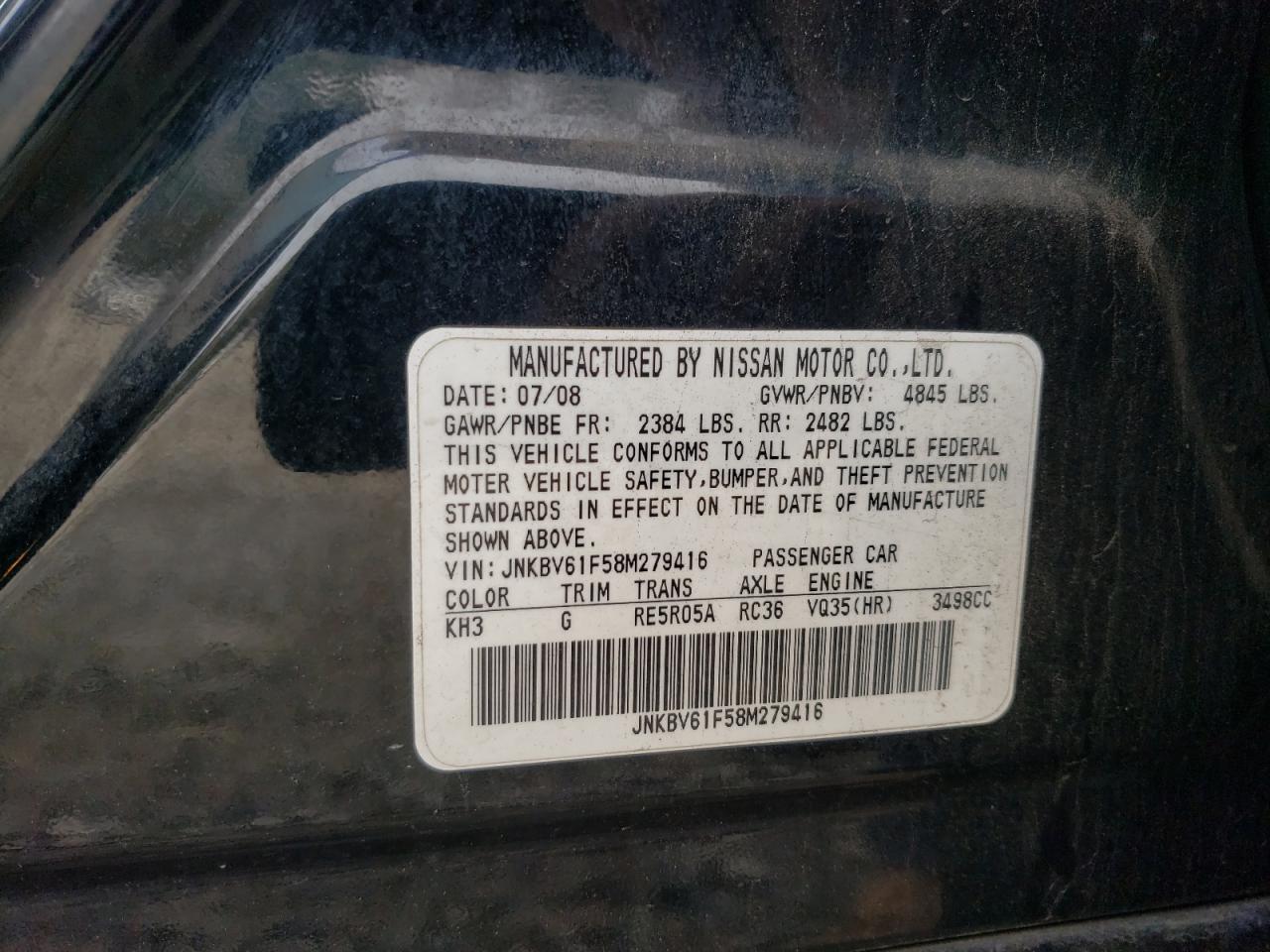 2008 INFINITI G35
