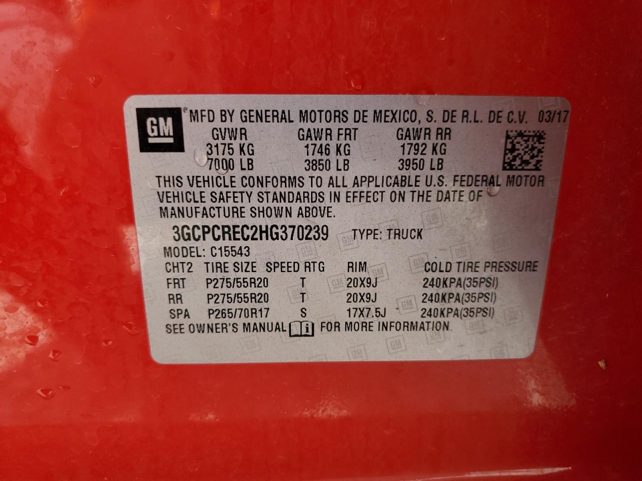 2017 CHEVROLET Silverado
