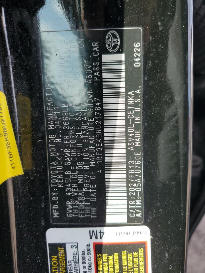 2011 TOYOTA CAMRY