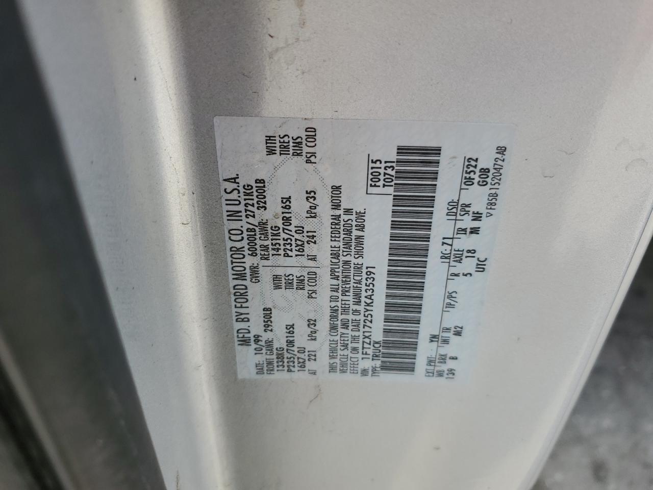 2000 FORD F-150