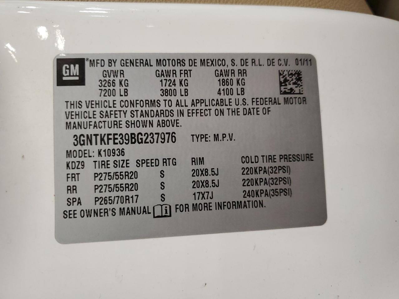 2011 CHEVROLET Avalanche