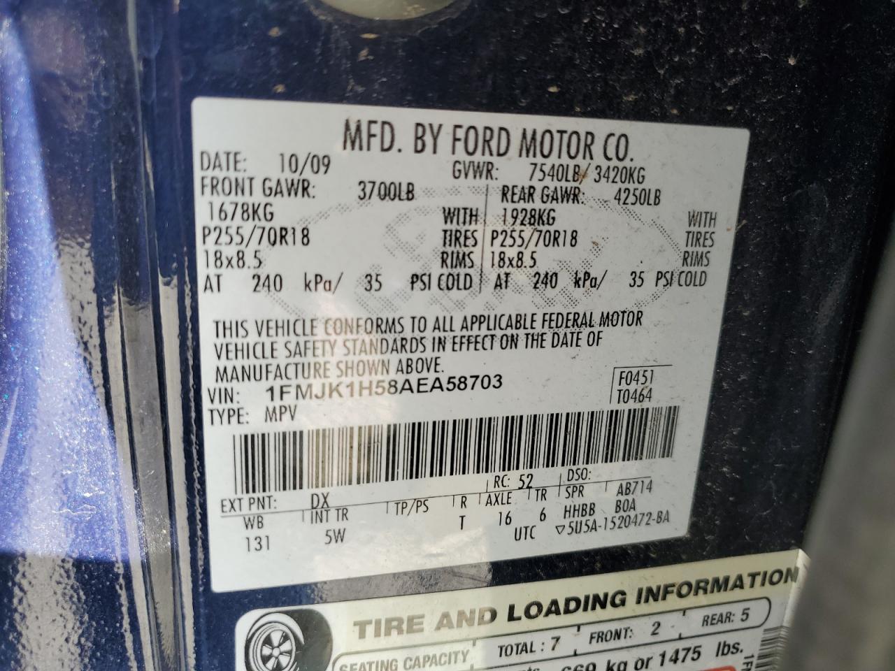 2010 FORD Expedition