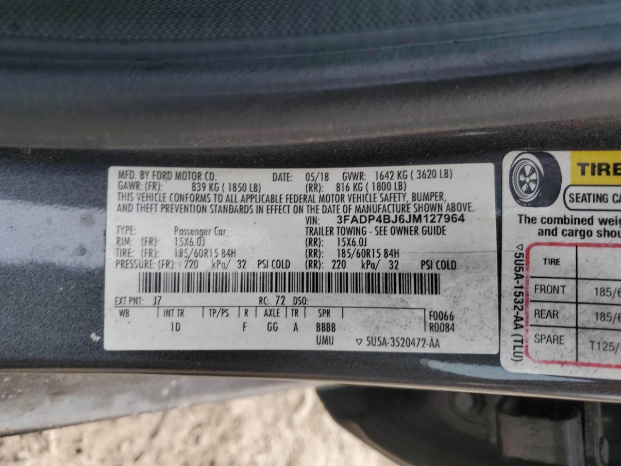 2018 FORD Fiesta