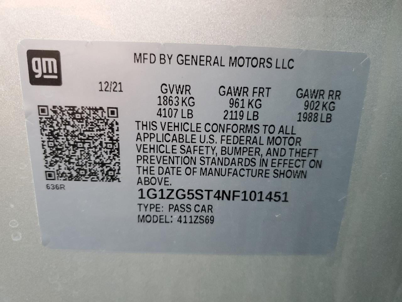 2022 CHEVROLET MALIBU