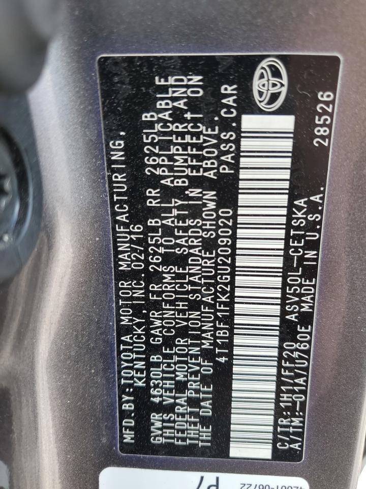2016 TOYOTA CAMRY