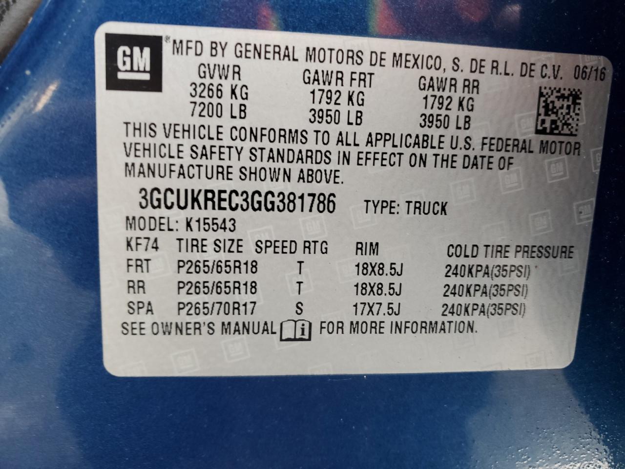 2016 CHEVROLET Silverado