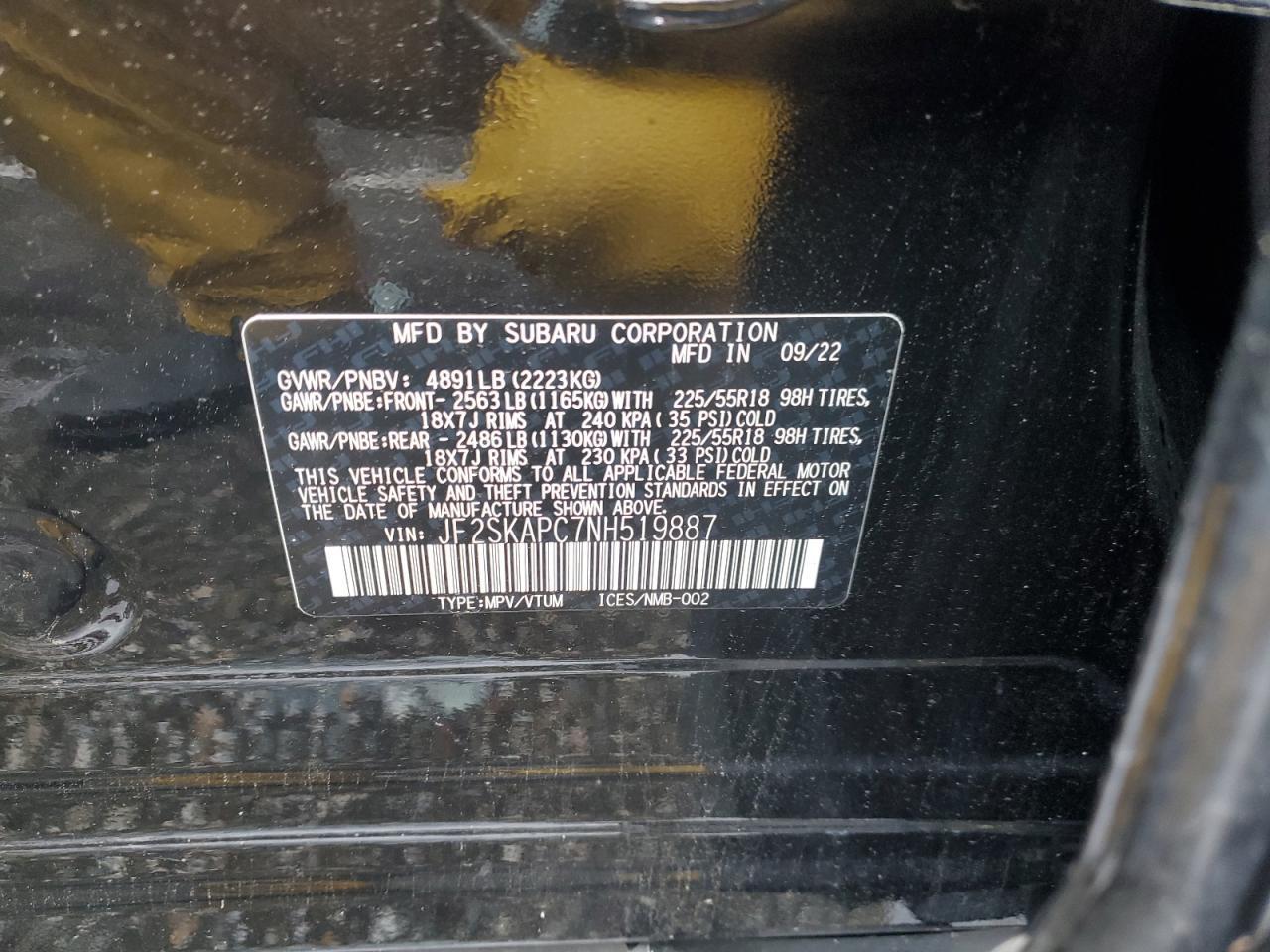 2022 SUBARU FORESTER