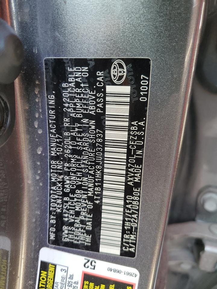 2018 TOYOTA CAMRY
