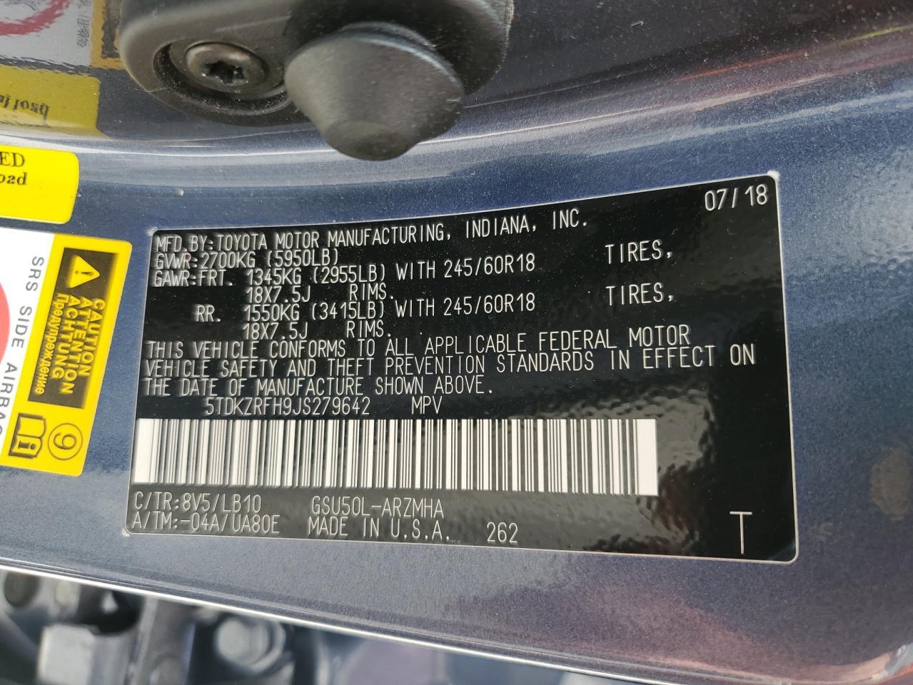 2018 TOYOTA HIGHLANDER