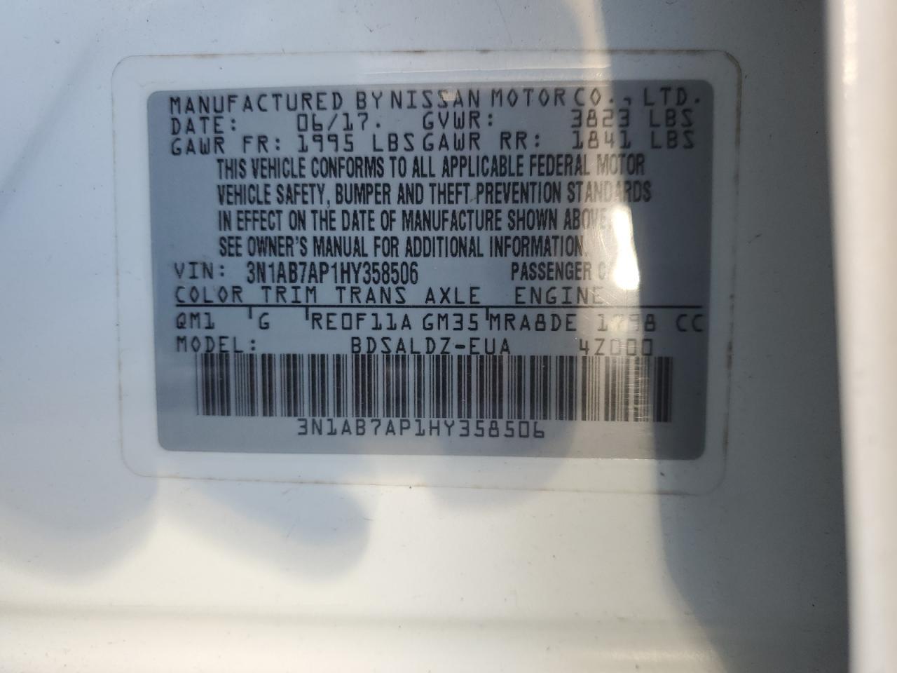 2017 NISSAN SENTRA