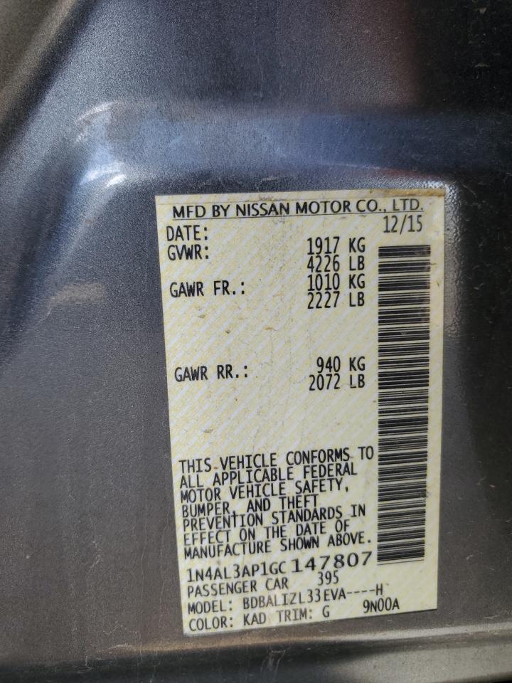 2016 NISSAN ALTIMA