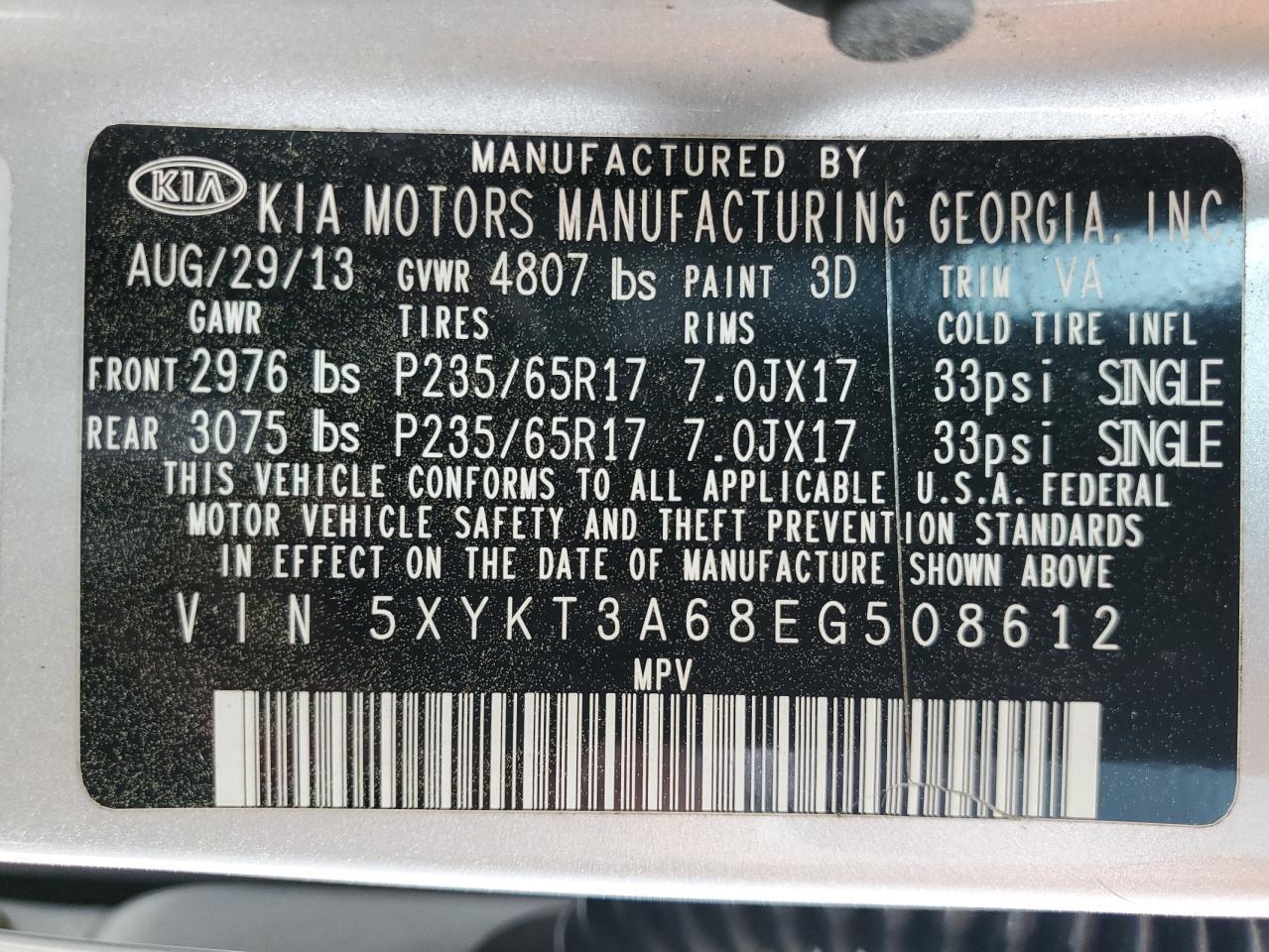 2014 KIA SORENTO