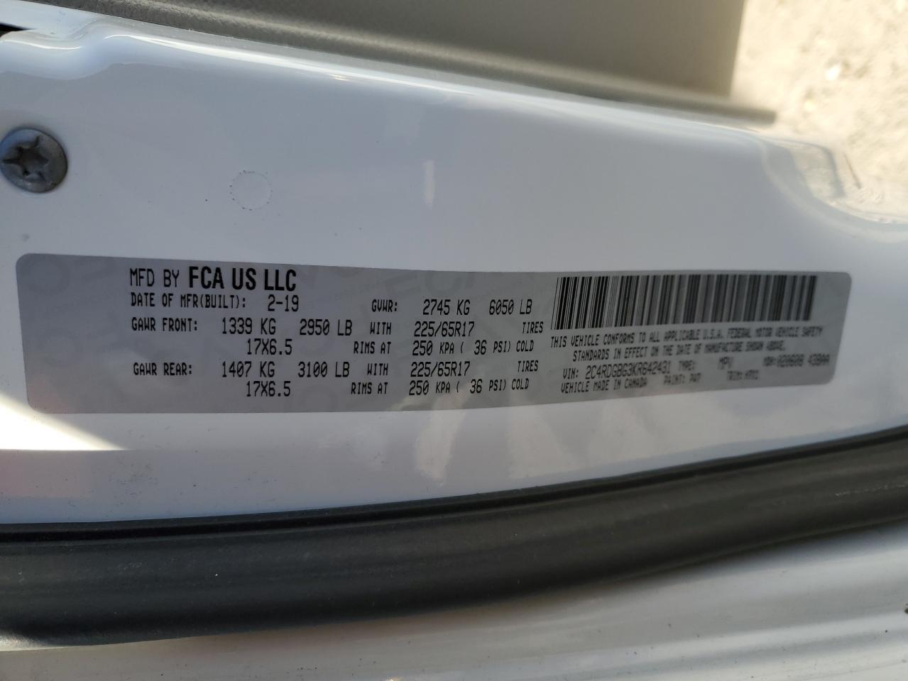 2019 DODGE CARAVAN