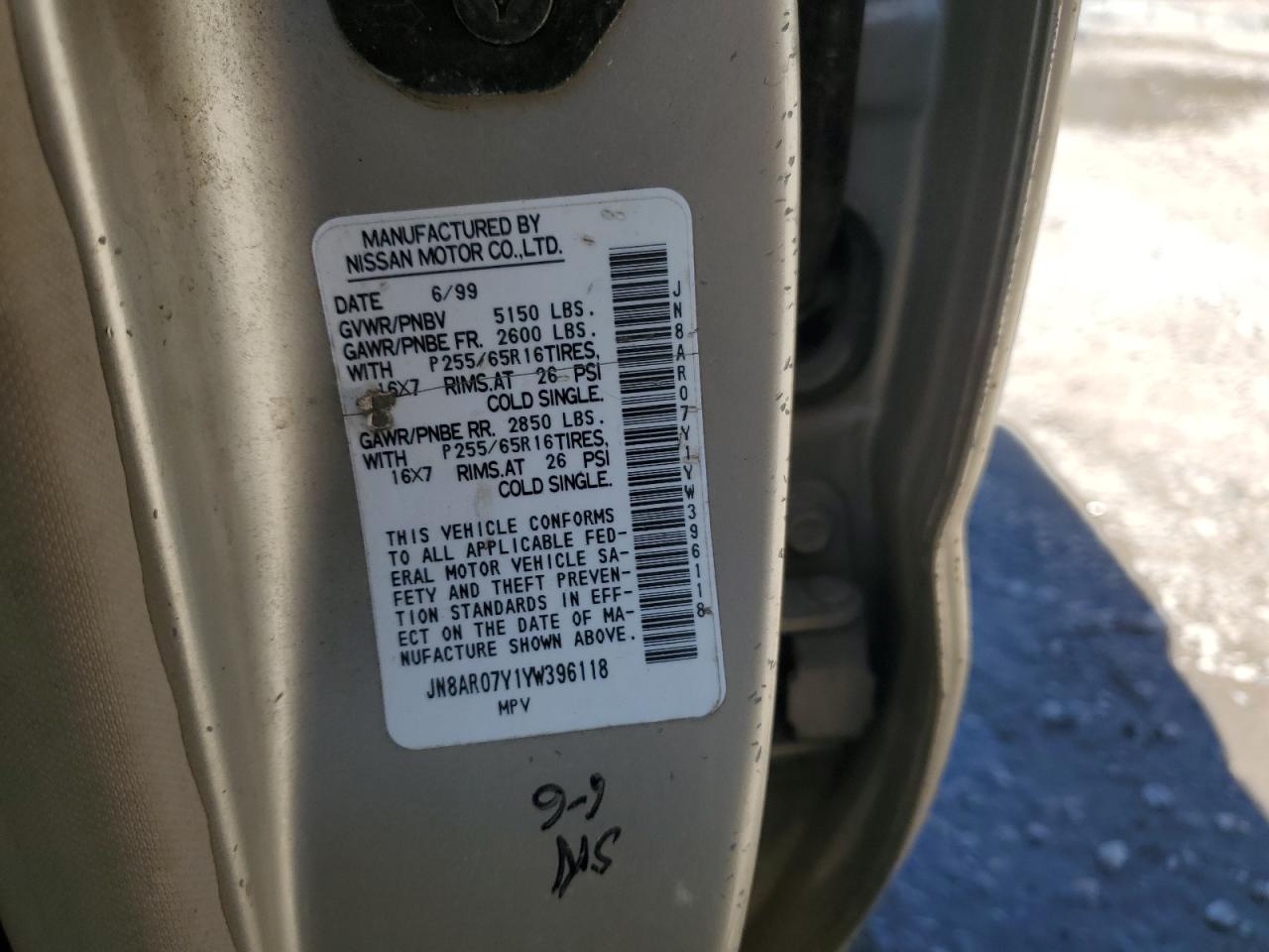 2000 NISSAN PATHFINDER
