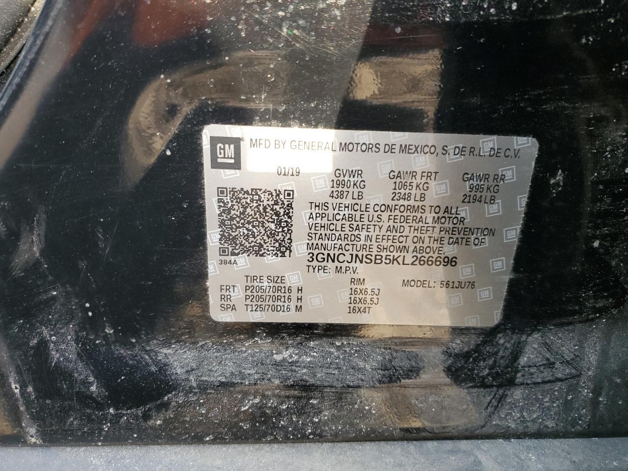 2019 CHEVROLET TRAX
