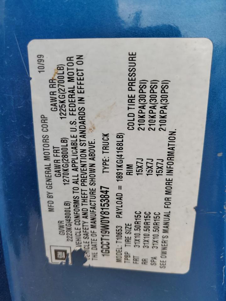 2000 CHEVROLET S10