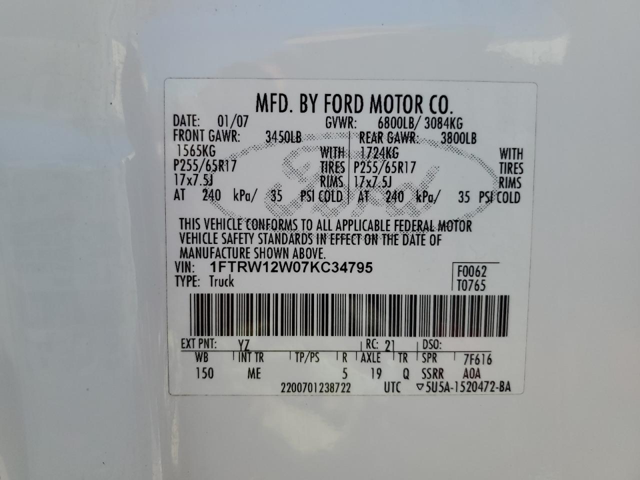 2007 FORD F-150