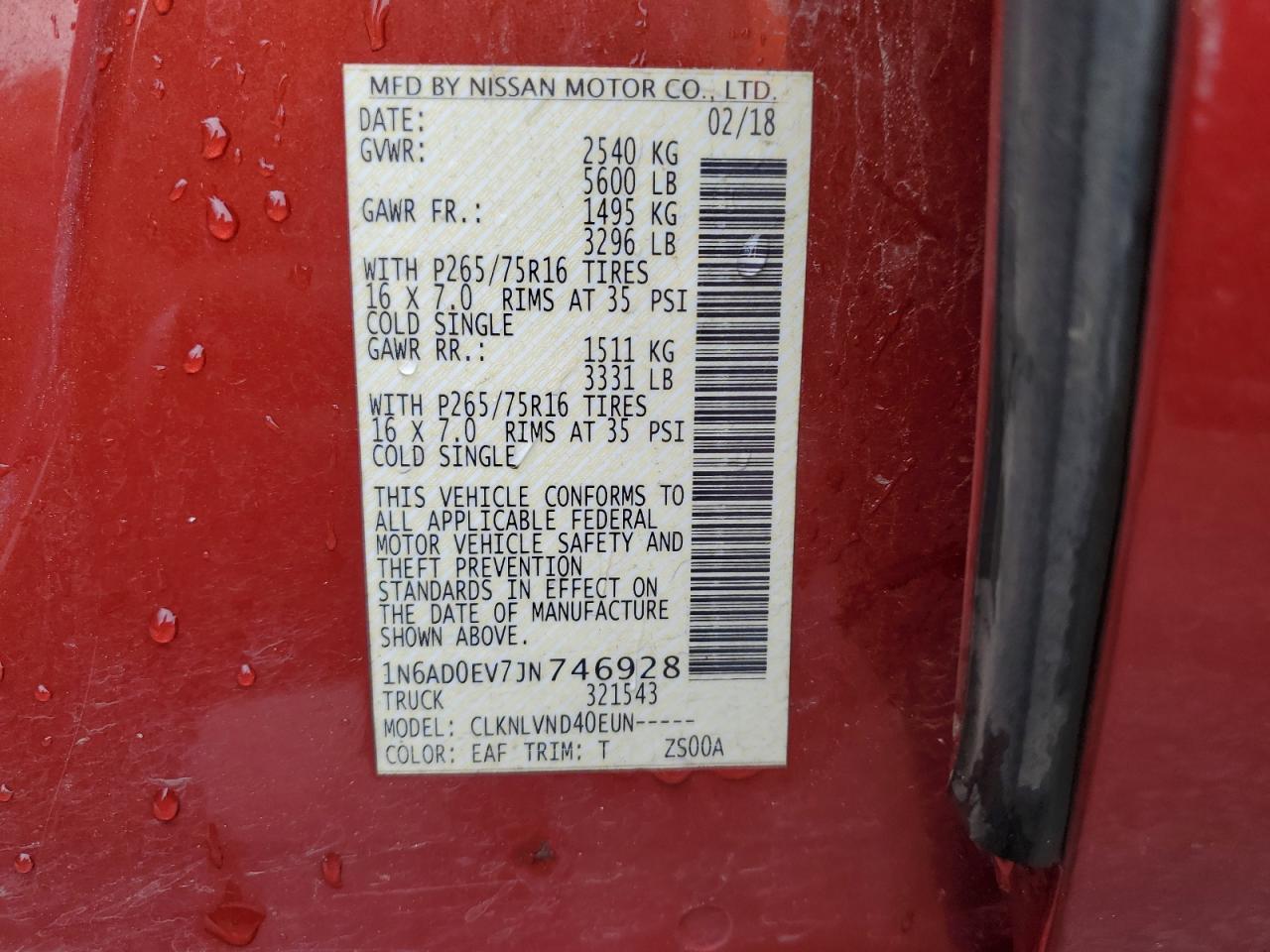 2018 NISSAN Frontier