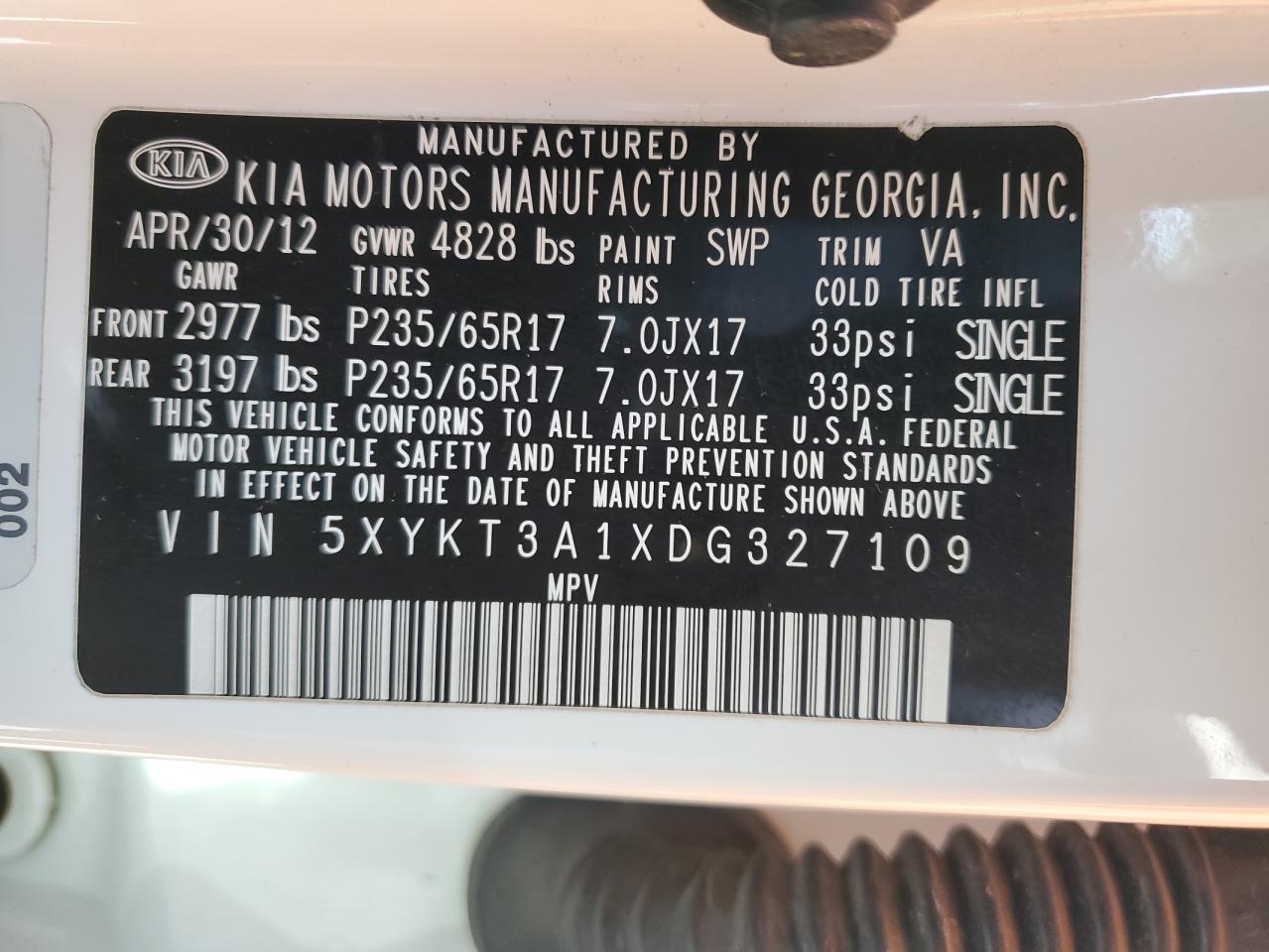 2013 KIA SORENTO