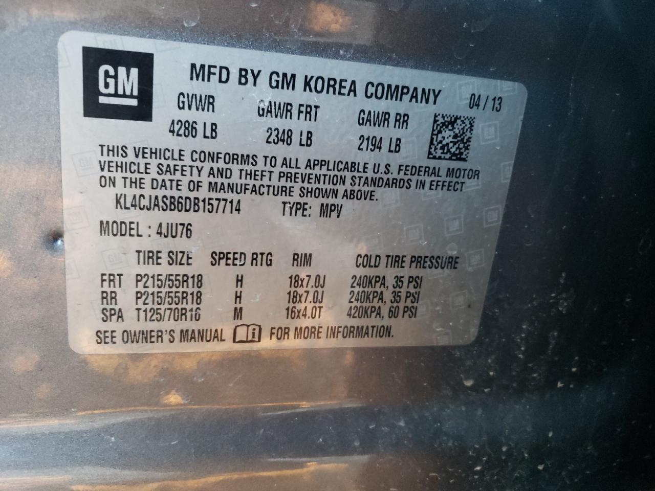 2013 BUICK ENCORE