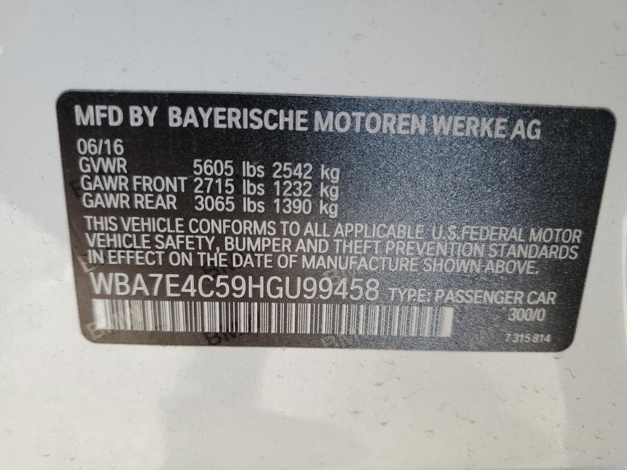 2017 BMW 7 series