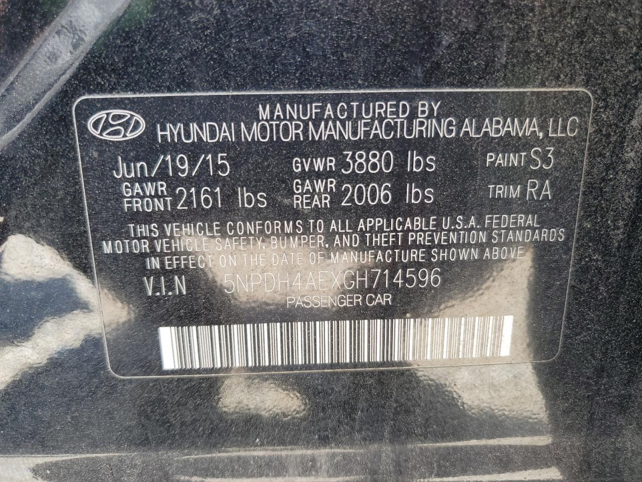 2016 HYUNDAI ELANTRA