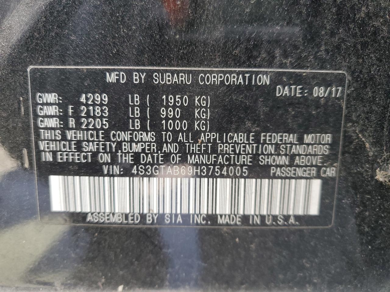 2017 SUBARU IMPREZA