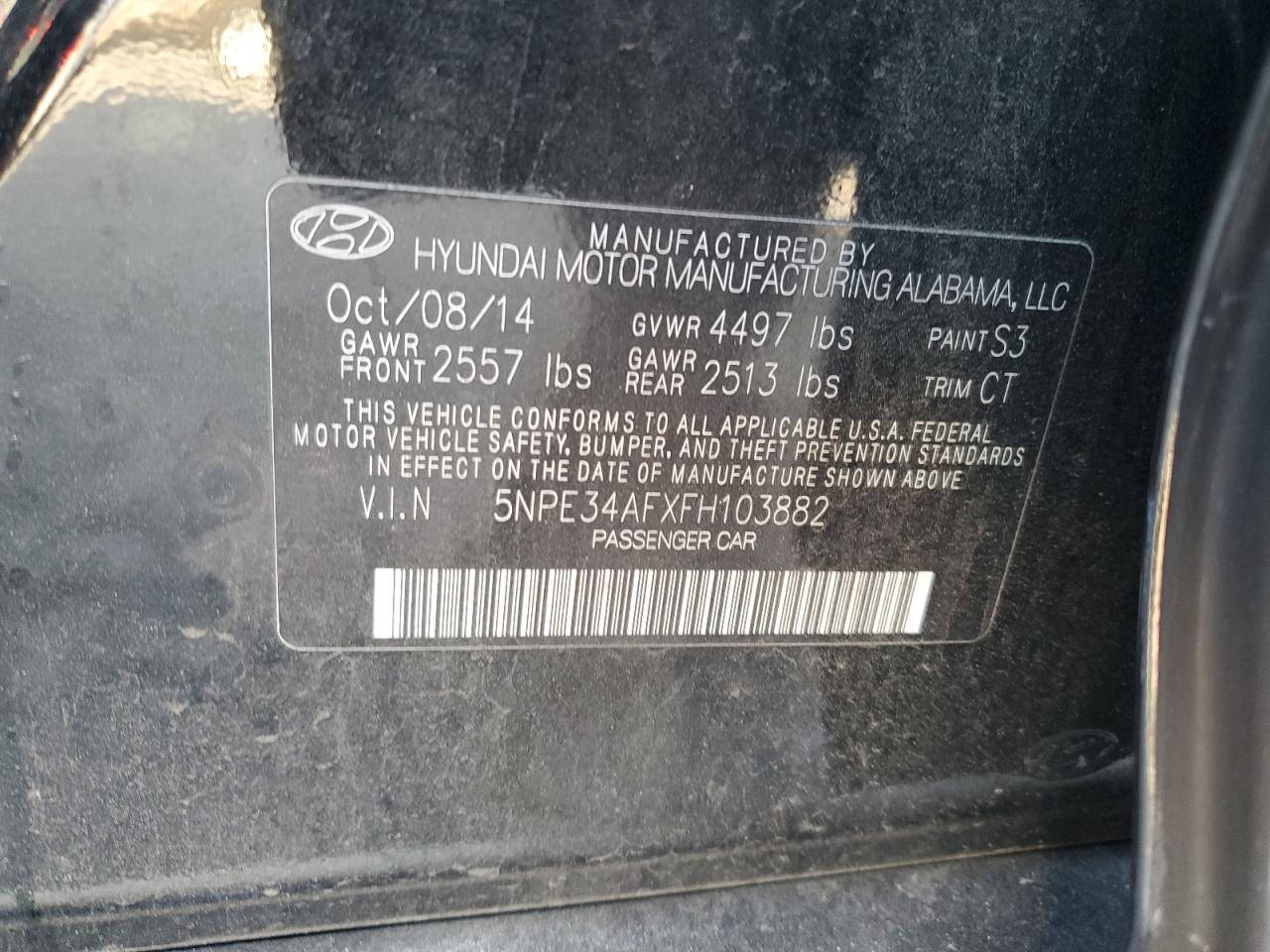 2015 HYUNDAI SONATA