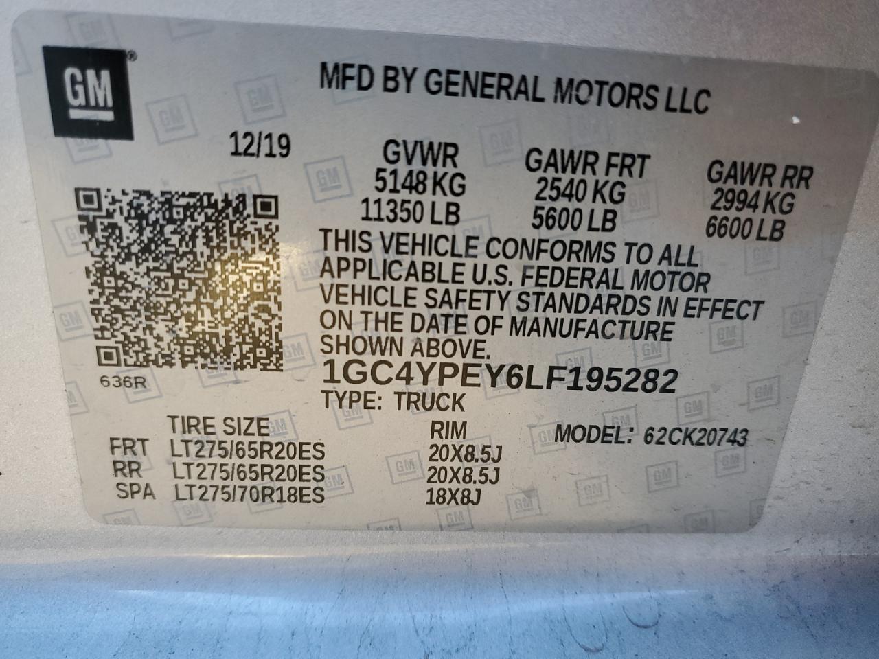 2020 CHEVROLET Silverado
